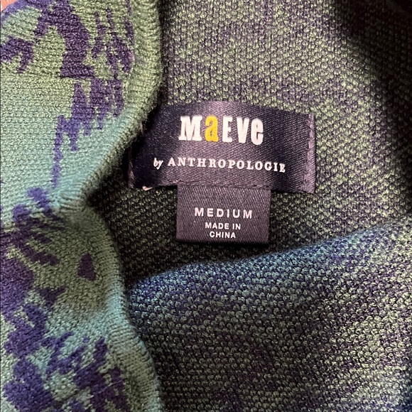 Maeve by Anthropologie Green and Blue Patterned Knit Dress - Picture 3 of 4